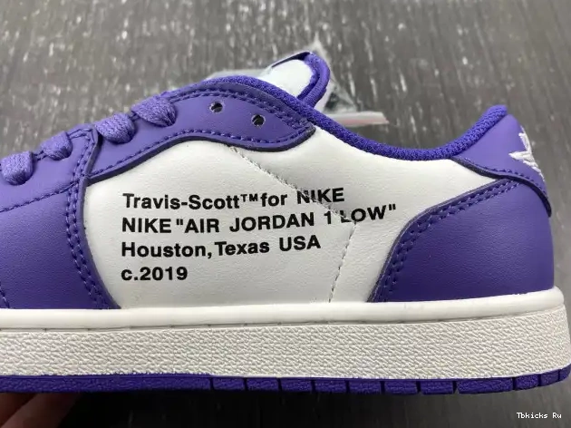 Rep TBK CUSTOM SCOTT X OFF-WHITE 1 AIR JORDAN TRAVIS DM7890-386 X 0406